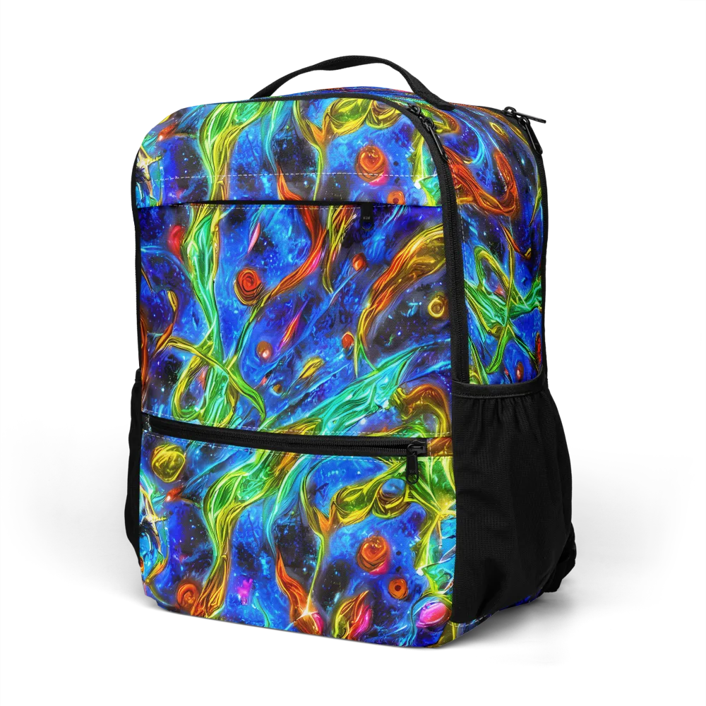 The Cobalt Spiral on Utility Backpack — Left Front