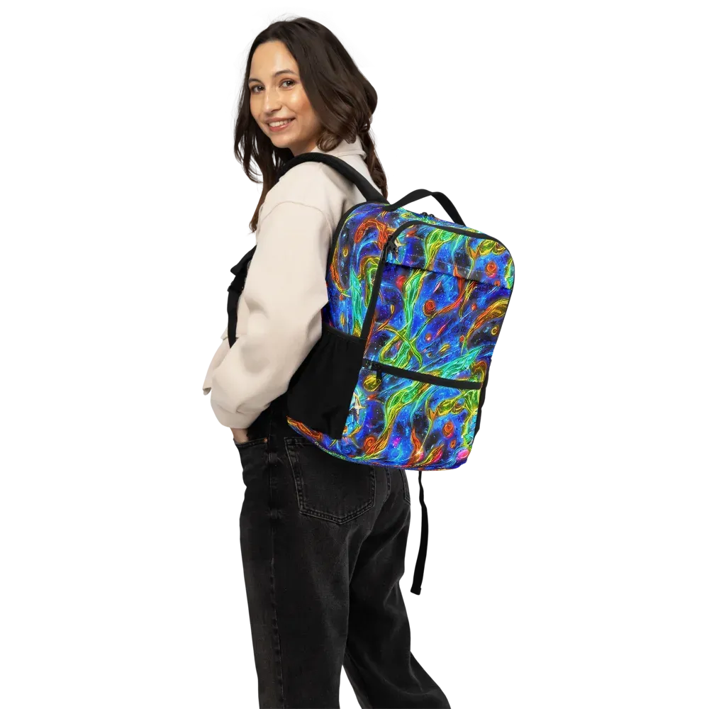 The Cobalt Spiral on Utility Backpack — Back