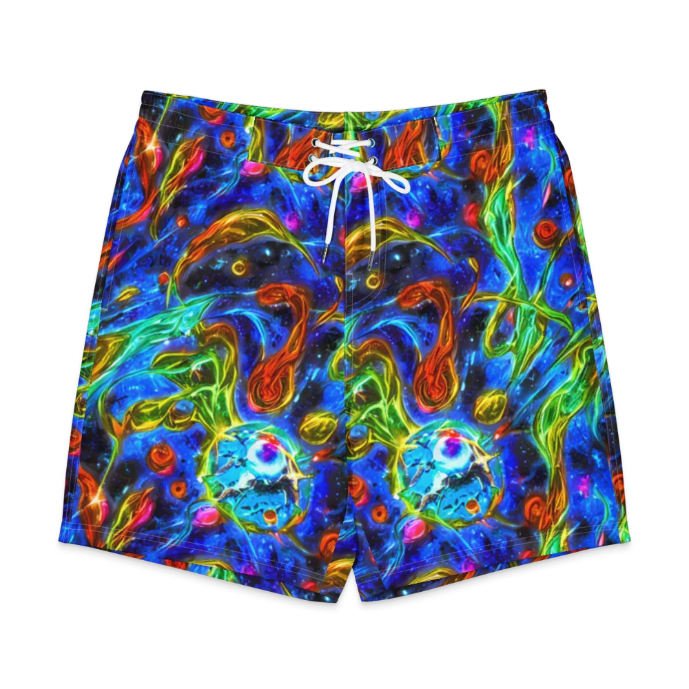 The Cobalt Spiral on Men's Board Shorts — Front