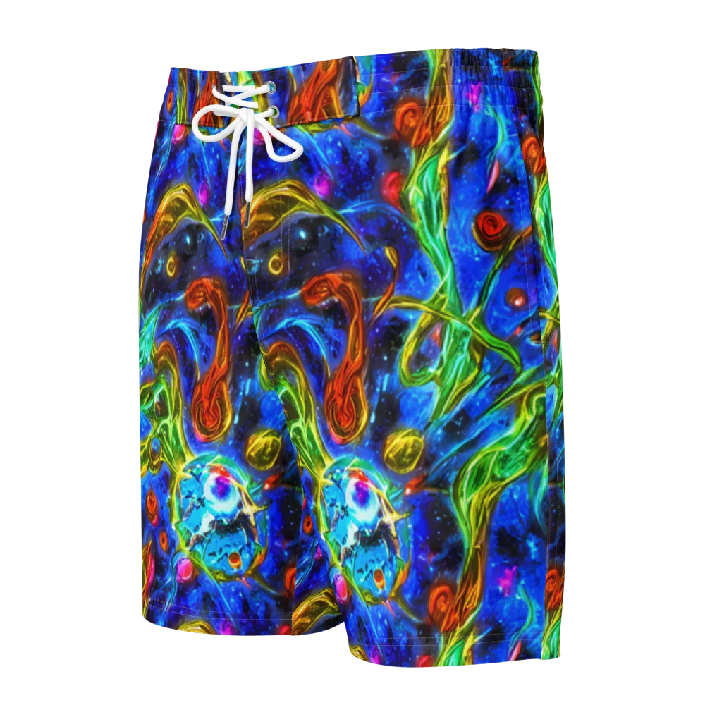 The Cobalt Spiral on Men's Board Shorts — Front