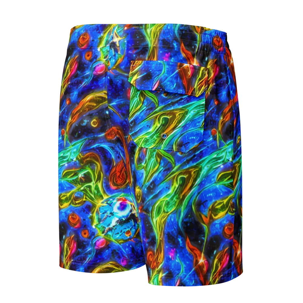 The Cobalt Spiral on Men's Board Shorts — Back