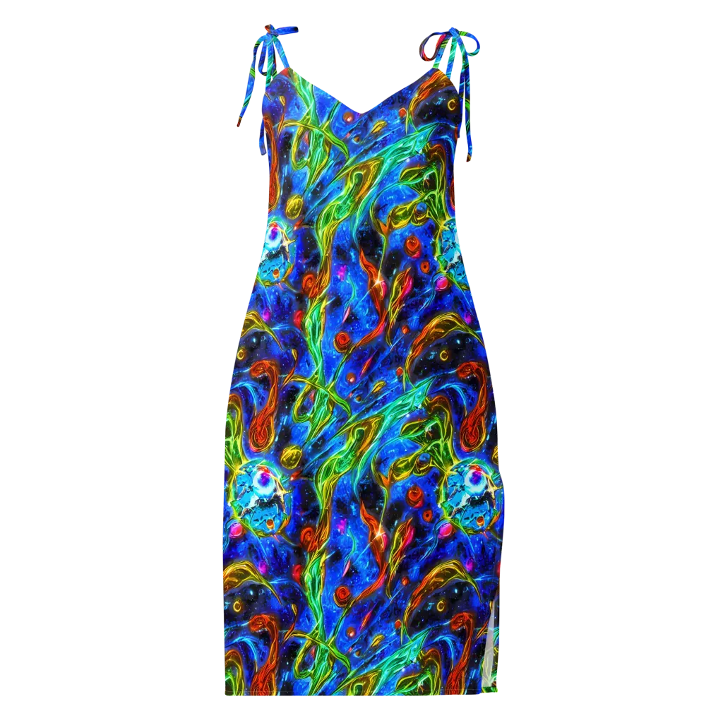 The Cobalt Spiral on Slip Dress — Front