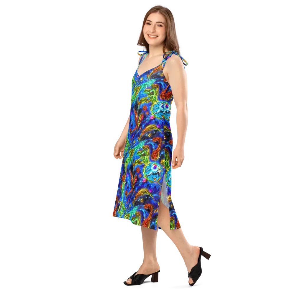 The Cobalt Spiral on Slip Dress — Left Front