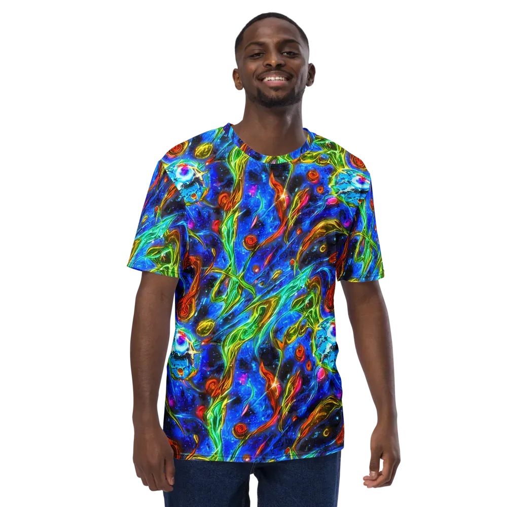 The Cobalt Spiral on Men's Crew Neck T-Shirt — Front
