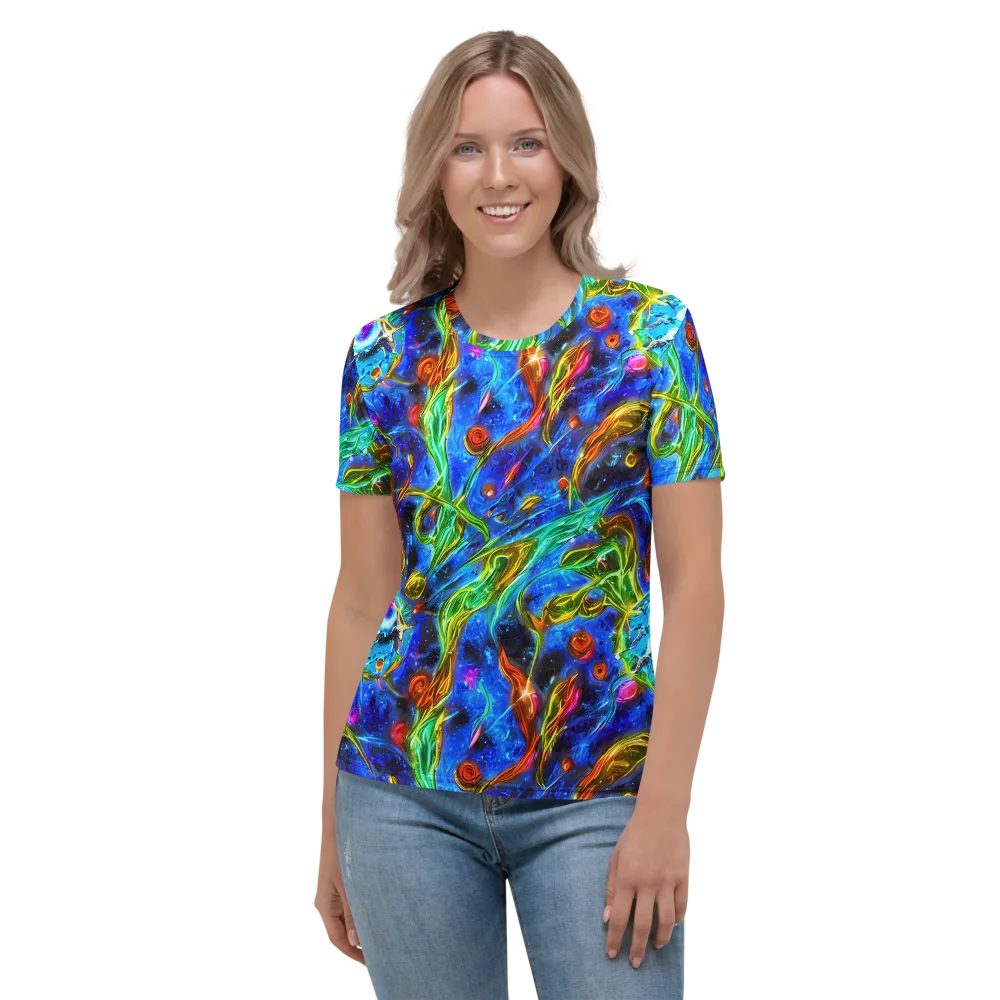 The Cobalt Spiral on Women's Crew Neck T-Shirt — Front
