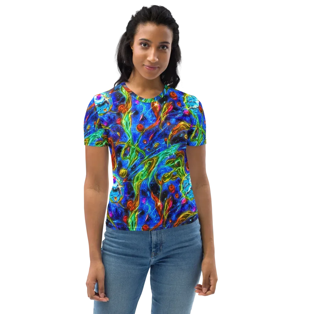 The Cobalt Spiral on Women's Crew Neck T-Shirt — Front