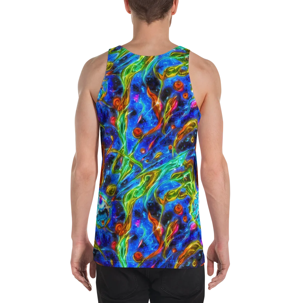 The Cobalt Spiral on Men's Tank Top — Back