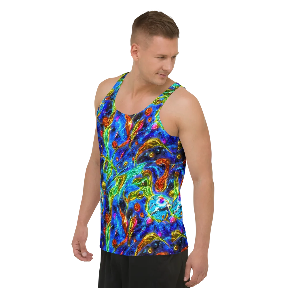 The Cobalt Spiral on Men's Tank Top — Left Front