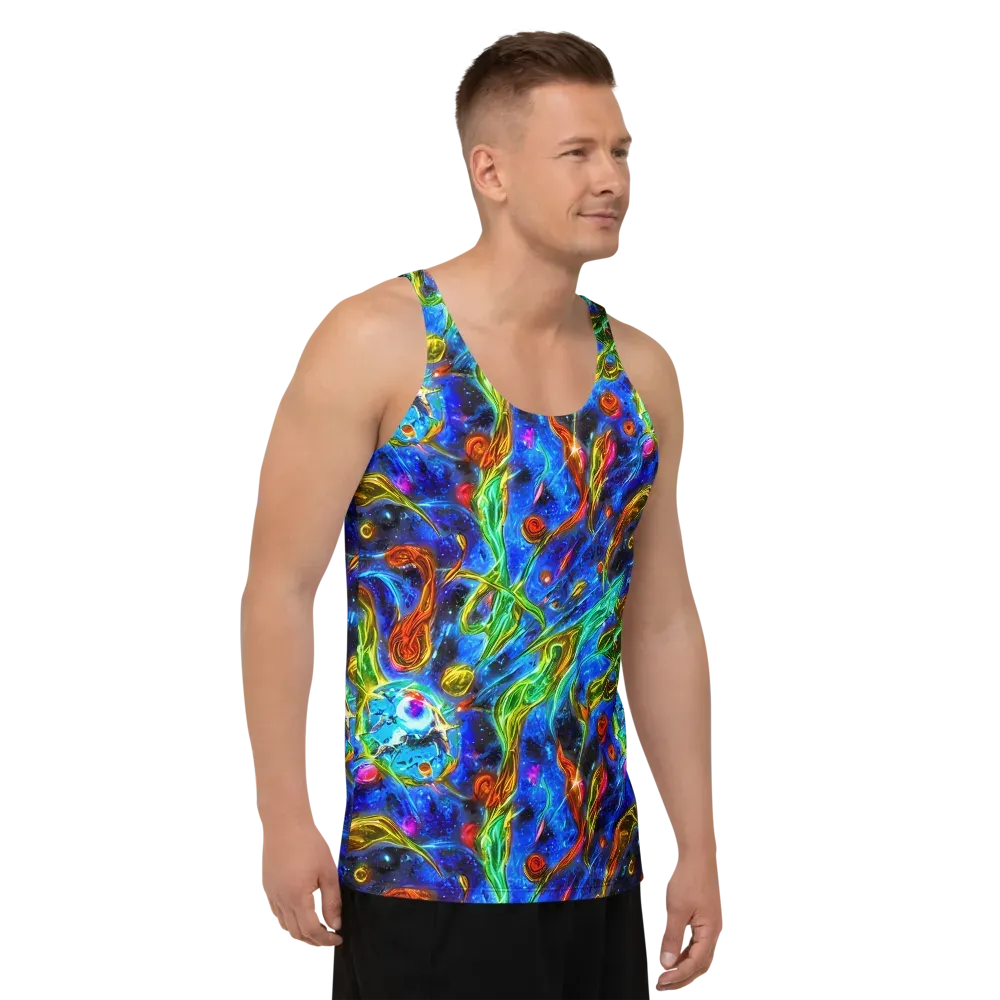 The Cobalt Spiral on Men's Tank Top — Right Front