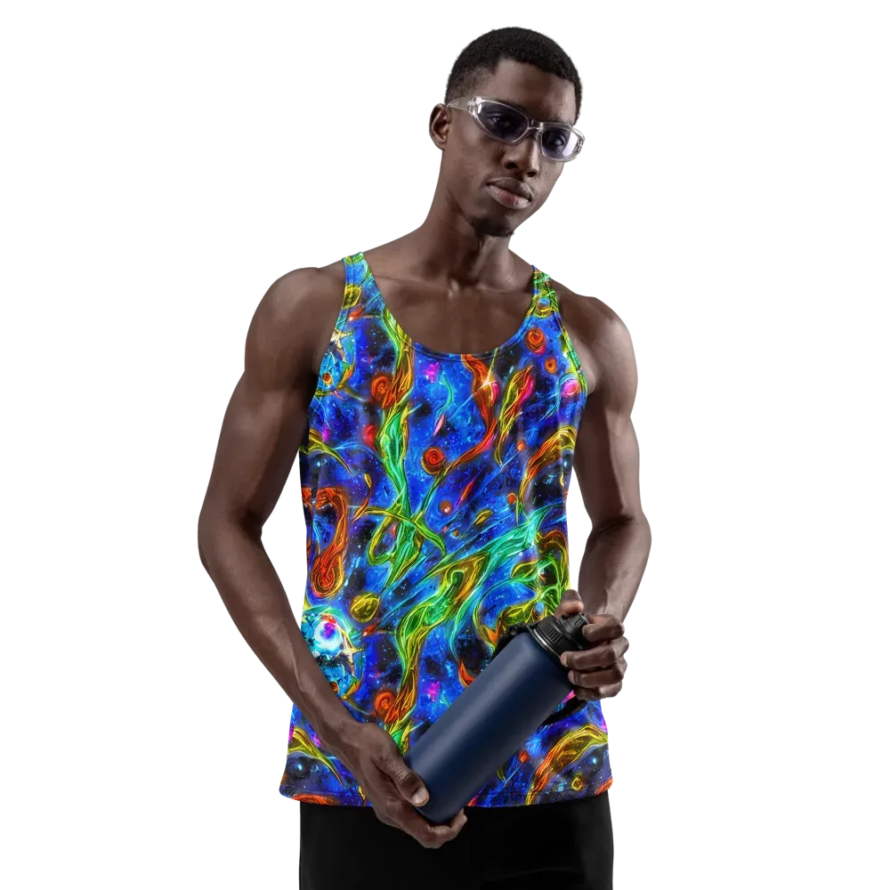 The Cobalt Spiral on Men's Tank Top — Front