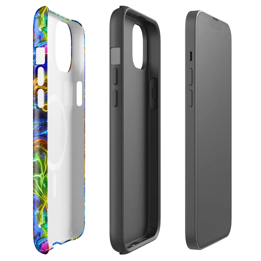 The Cobalt Spiral on MagSafe Tough Case for iPhone® — Front