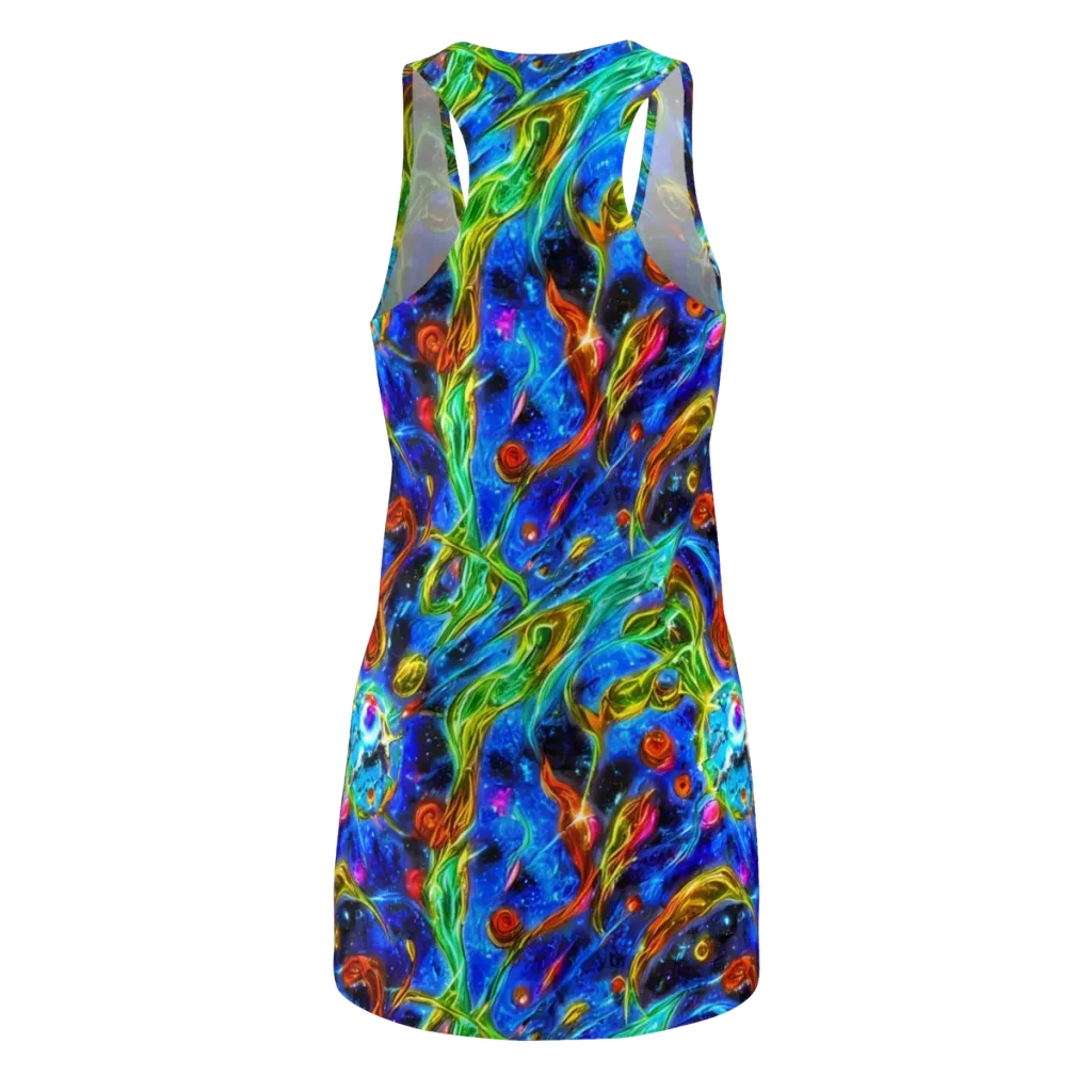 The Cobalt Spiral on Racerback Dress — Back