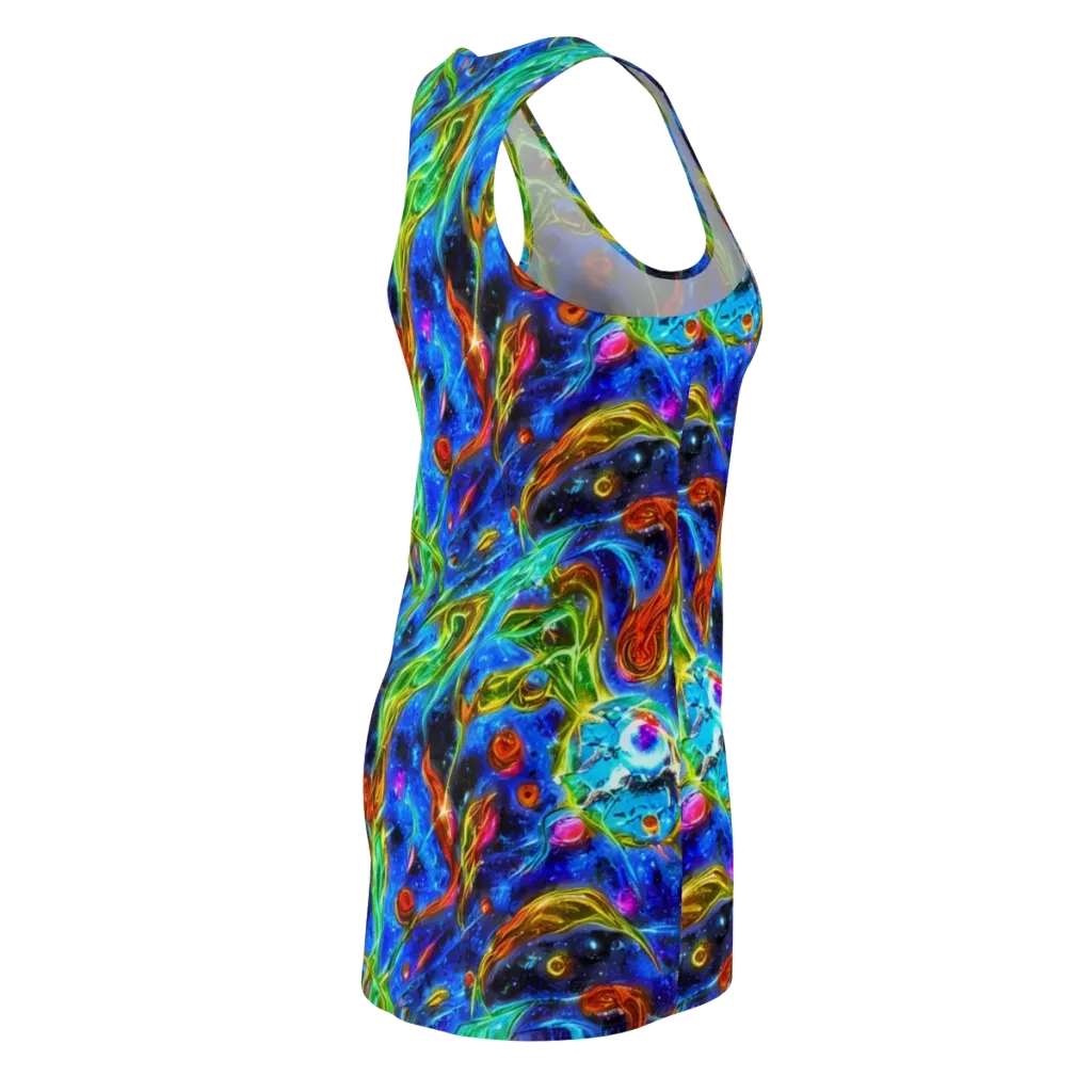 The Cobalt Spiral on Racerback Dress — Back Side