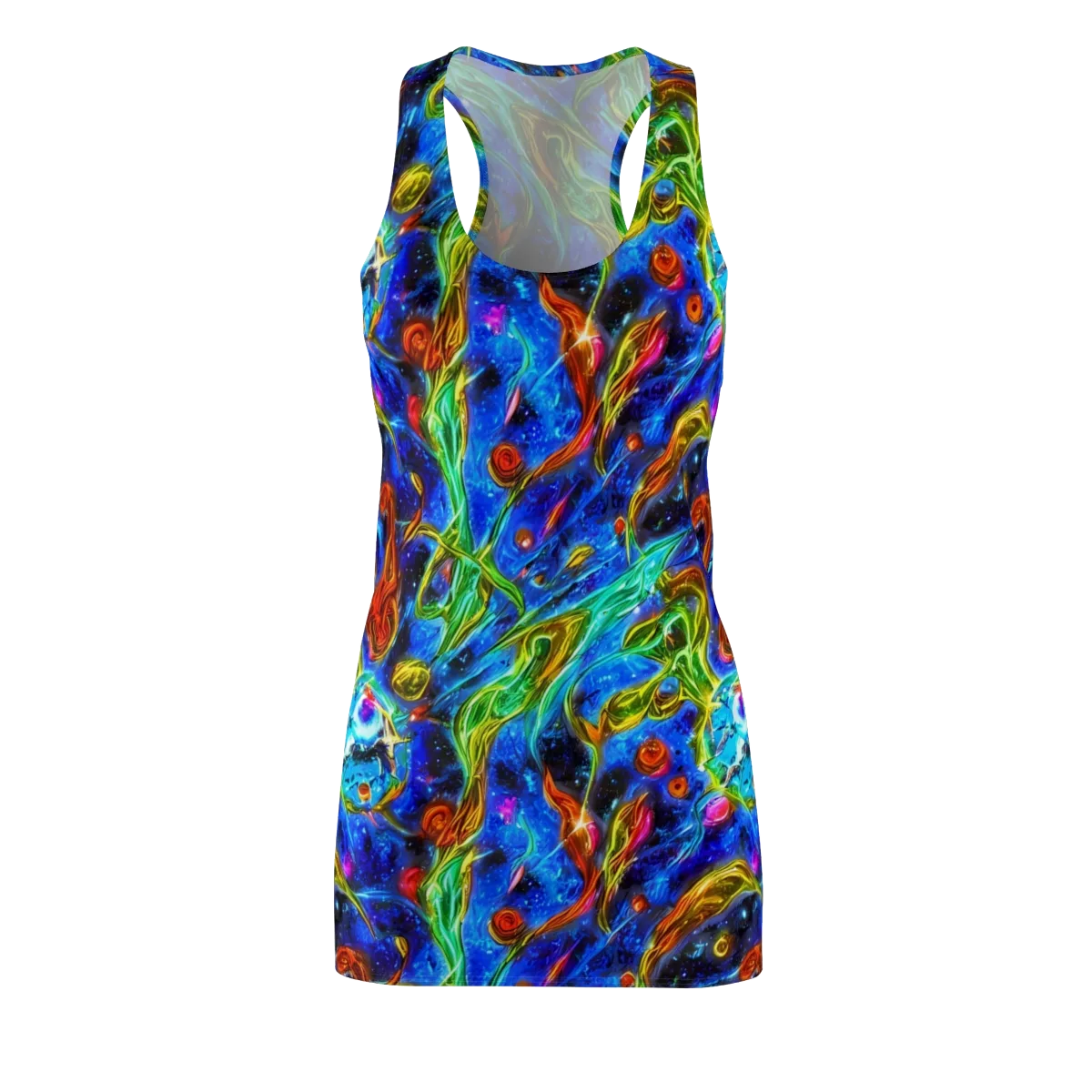 The Cobalt Spiral on Racerback Dress — Front