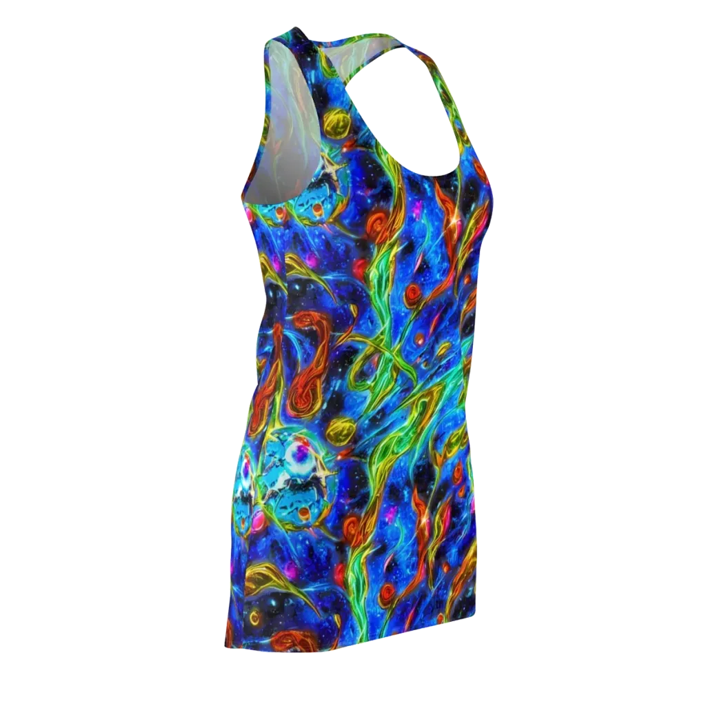 The Cobalt Spiral on Racerback Dress — Front Side