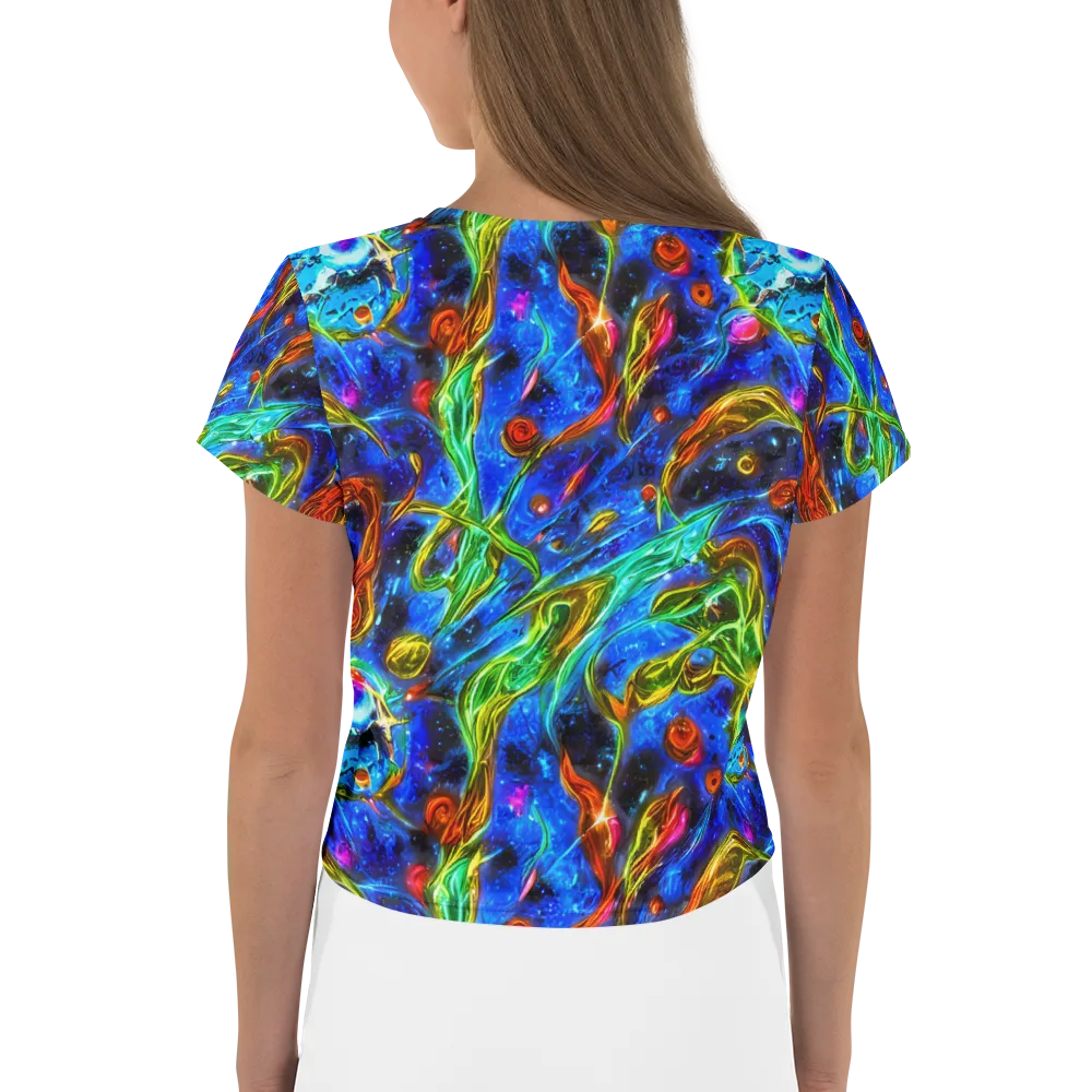 The Cobalt Spiral on Crop Tee — Back