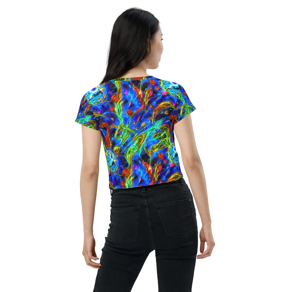 The Cobalt Spiral on Crop Tee — Back
