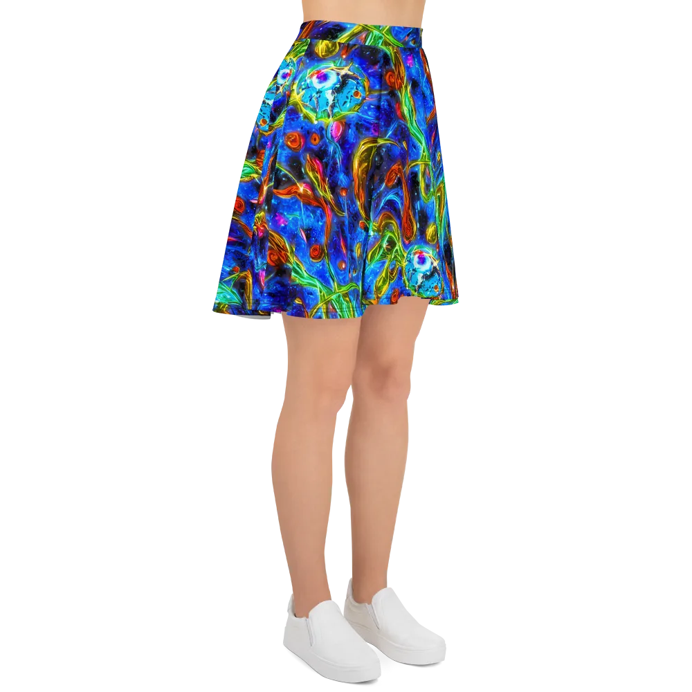 The Cobalt Spiral on Skater Skirt — Right
