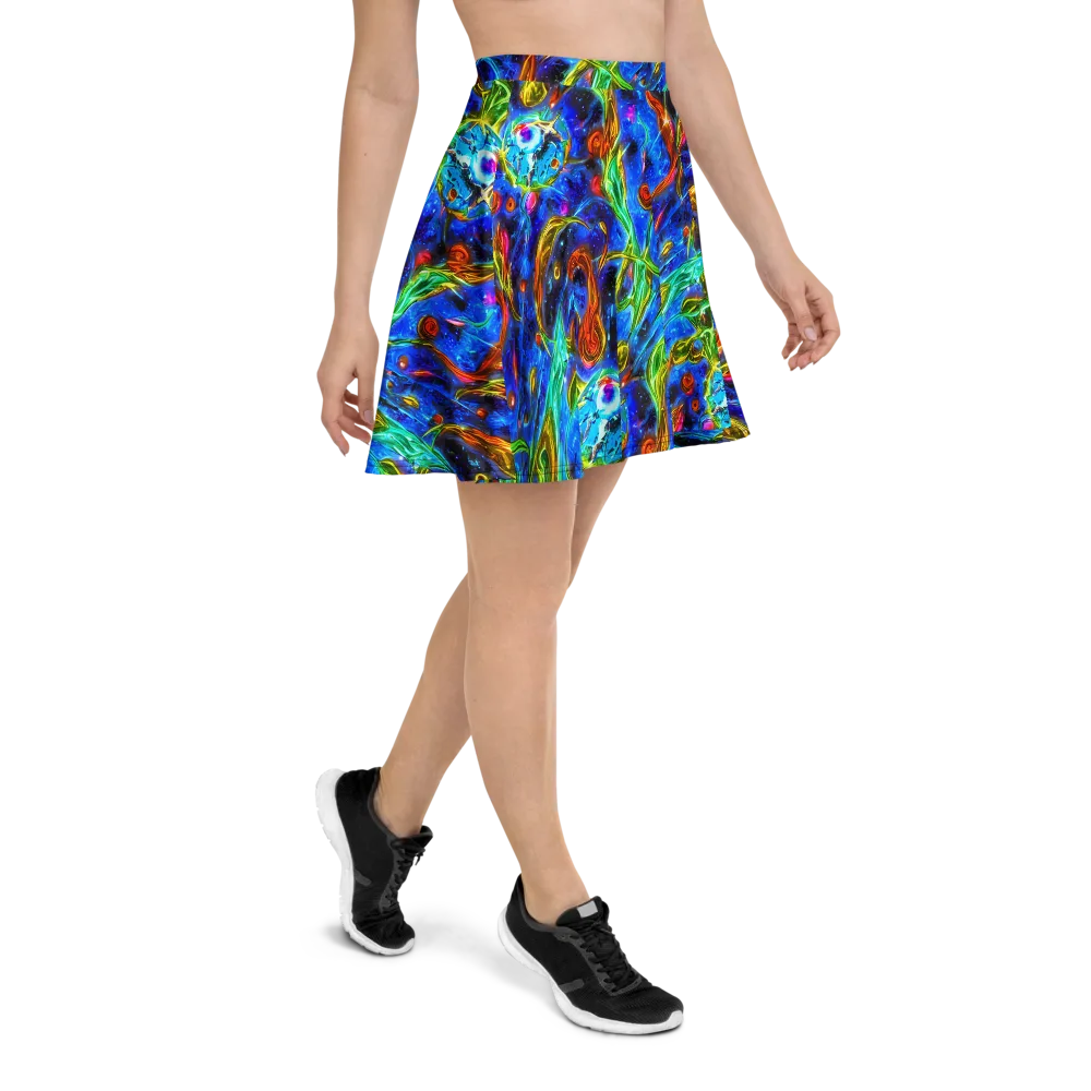 The Cobalt Spiral on Skater Skirt — Right