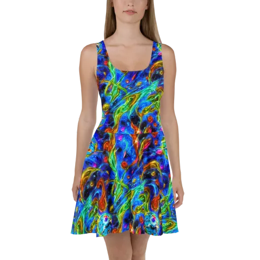 The Cobalt Spiral on a Skater Dress