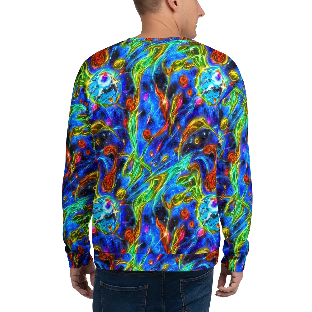 The Cobalt Spiral on Sweatshirt — Back