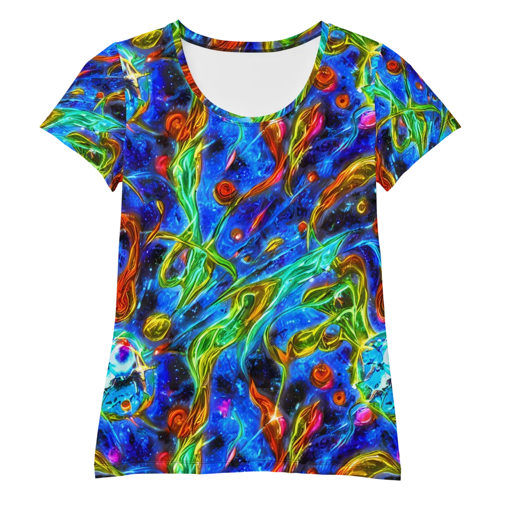 The Cobalt Spiral on Women's Athletic T-Shirt — Front