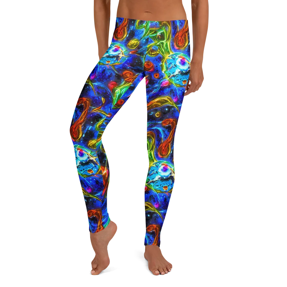 The Cobalt Spiral on Leggings — Front