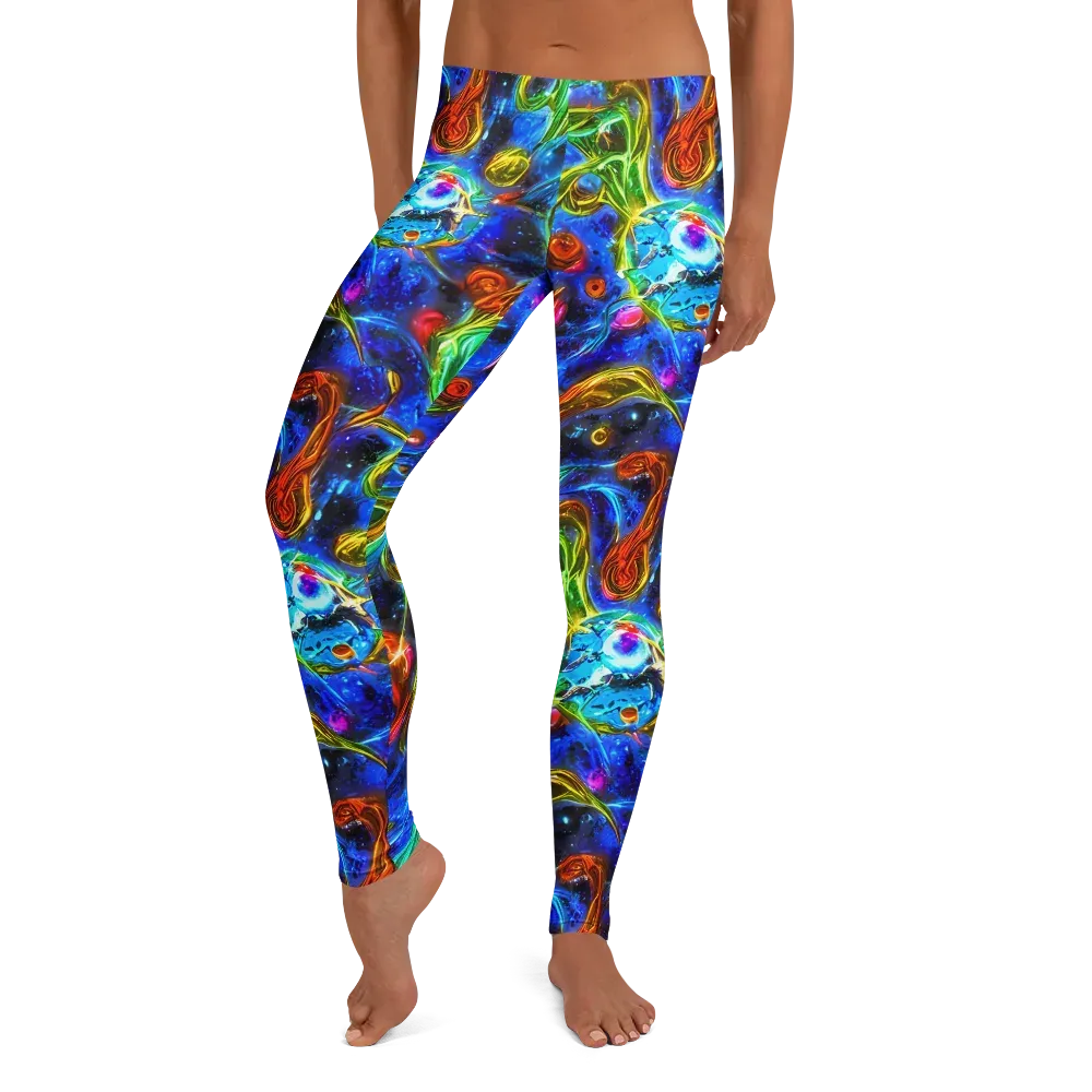 The Cobalt Spiral on Leggings — Front