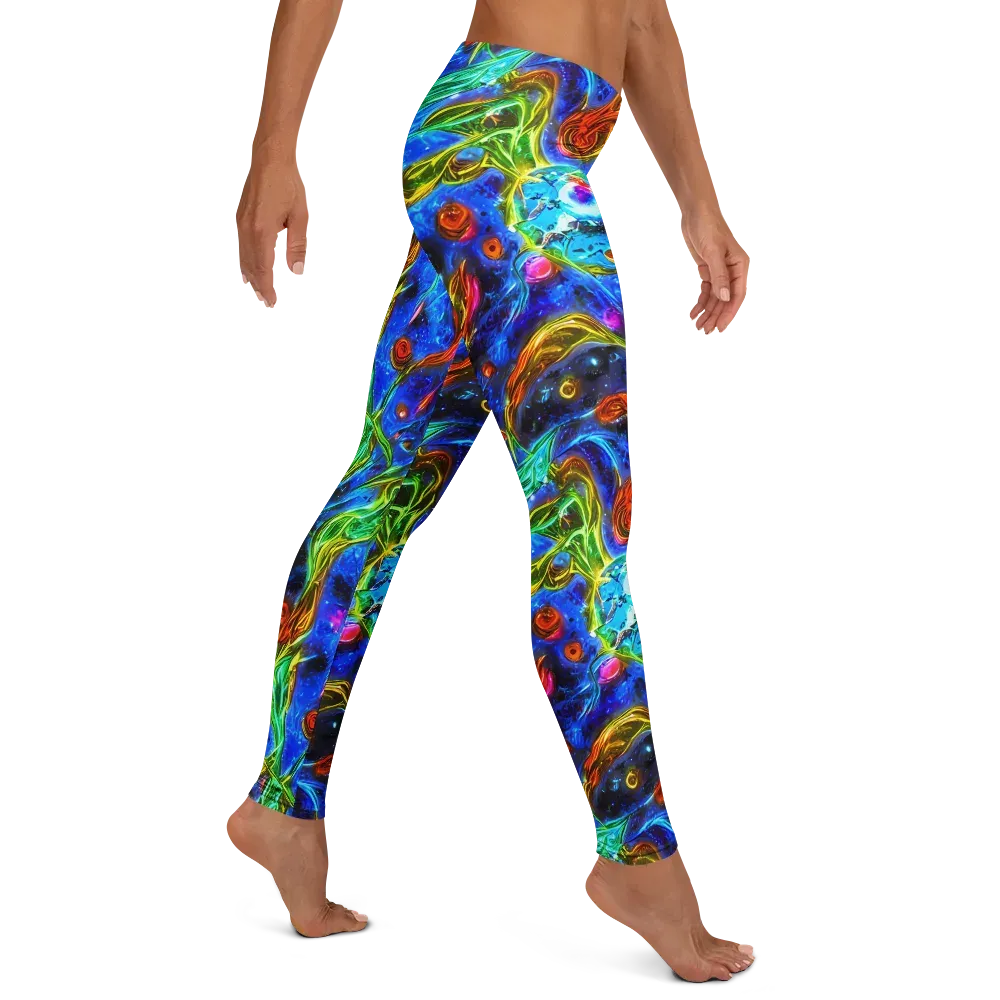 The Cobalt Spiral on Leggings — Right