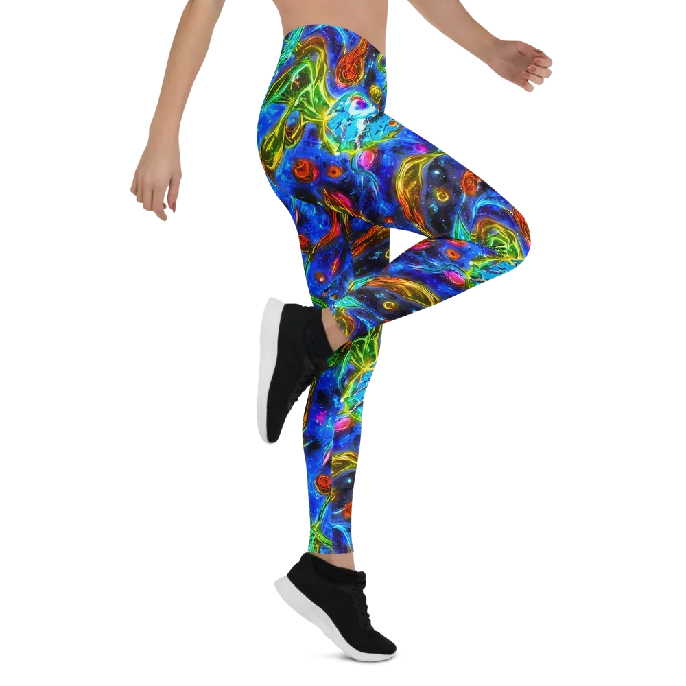 The Cobalt Spiral on Leggings — Right