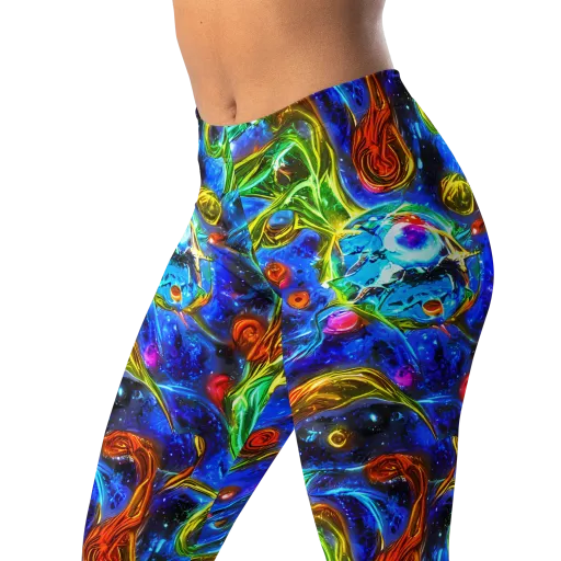 The Cobalt Spiral on a Leggings