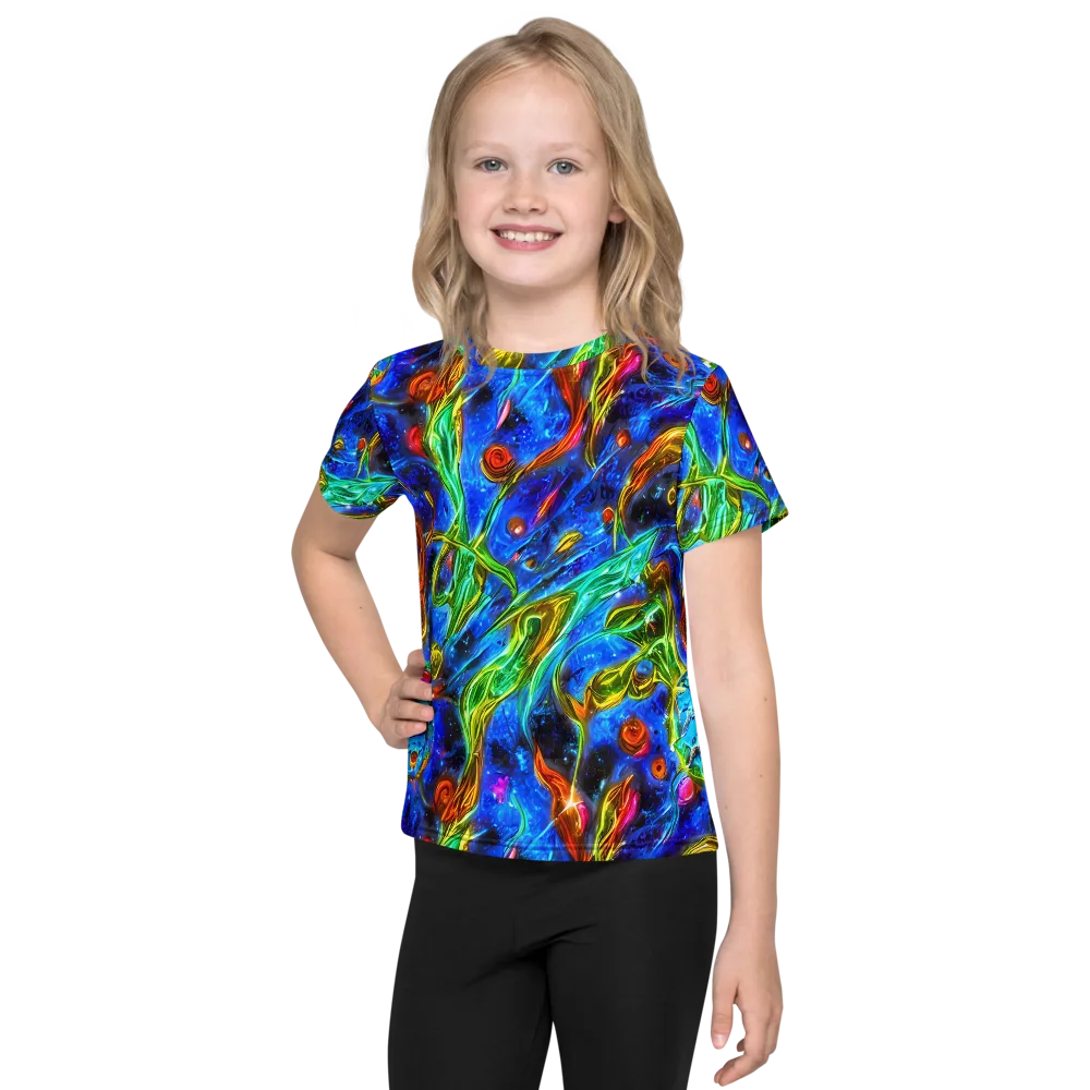 The Cobalt Spiral on Kids Crew Neck T-Shirt — Front