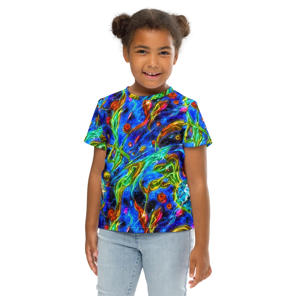 The Cobalt Spiral on Kids Crew Neck T-Shirt — Front