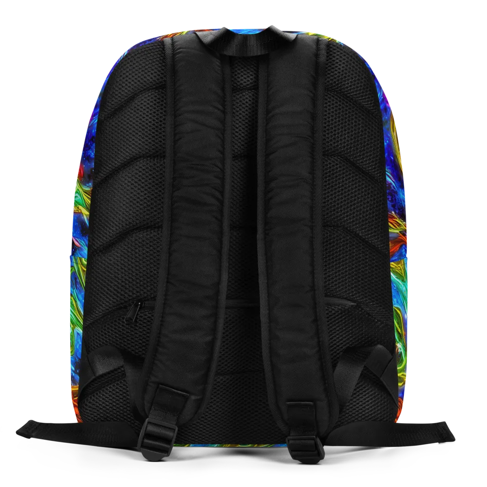 The Cobalt Spiral on Minimalist Backpack — Back