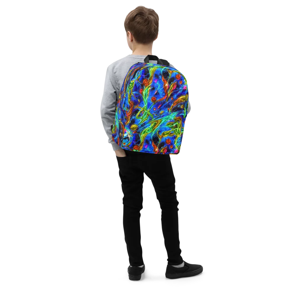The Cobalt Spiral on Minimalist Backpack — Right Front