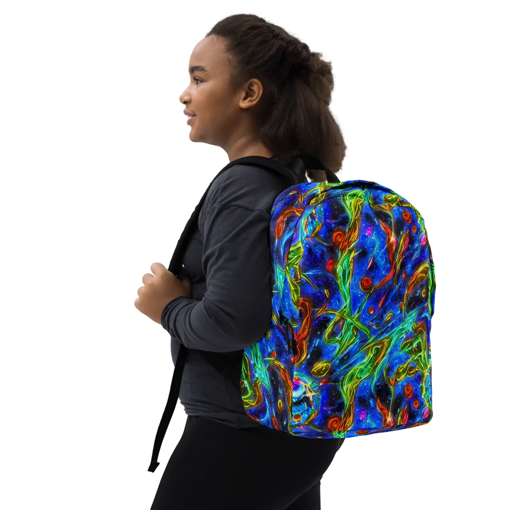 The Cobalt Spiral on Minimalist Backpack — Right Front