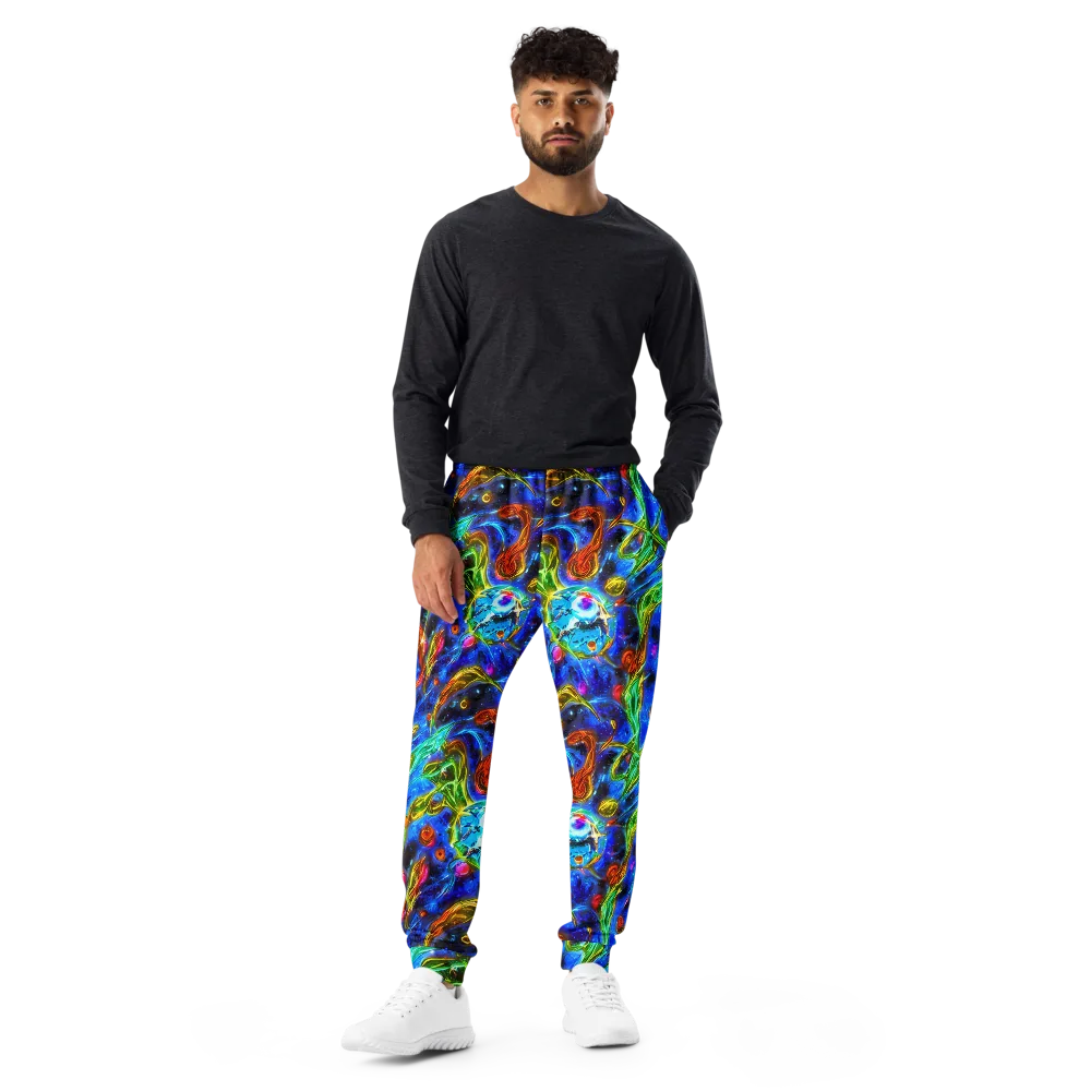 The Cobalt Spiral on Men's Joggers — Front