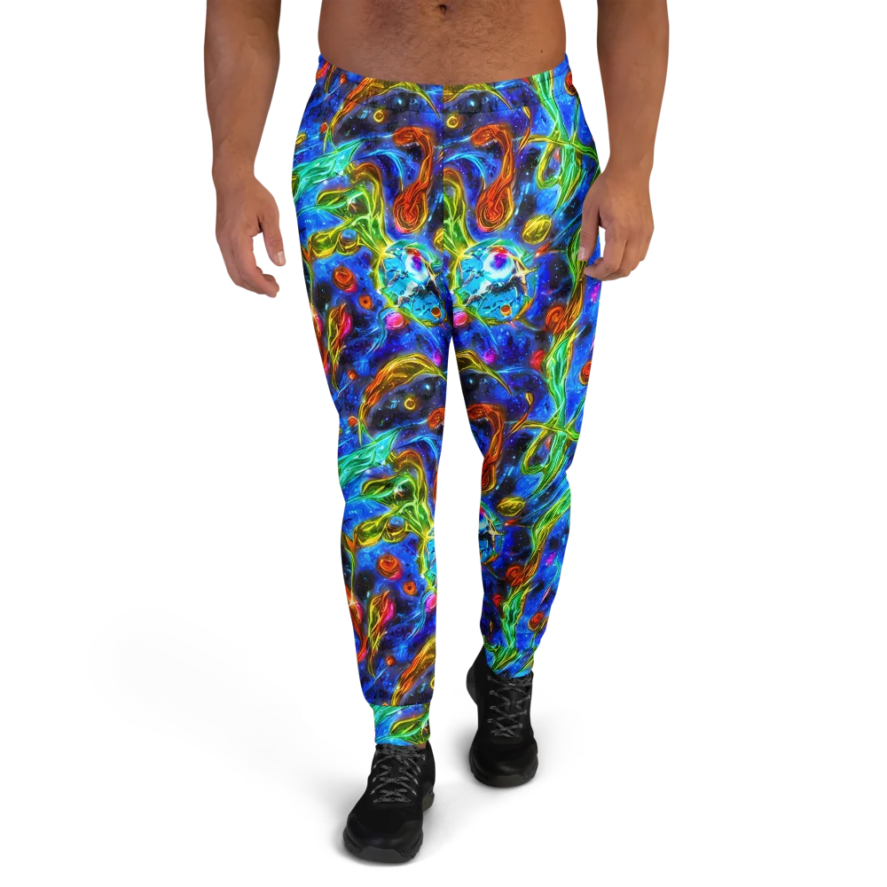 The Cobalt Spiral on Men's Joggers — Front