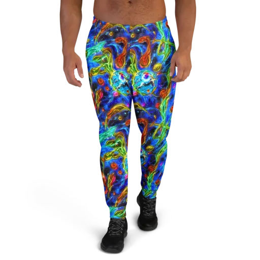 The Cobalt Spiral on a Men's Joggers
