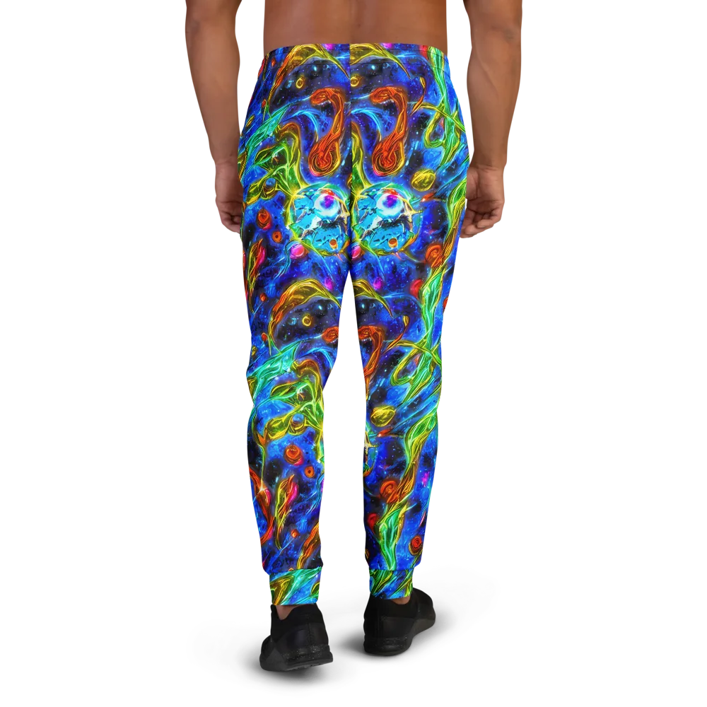 The Cobalt Spiral on Men's Joggers — Back