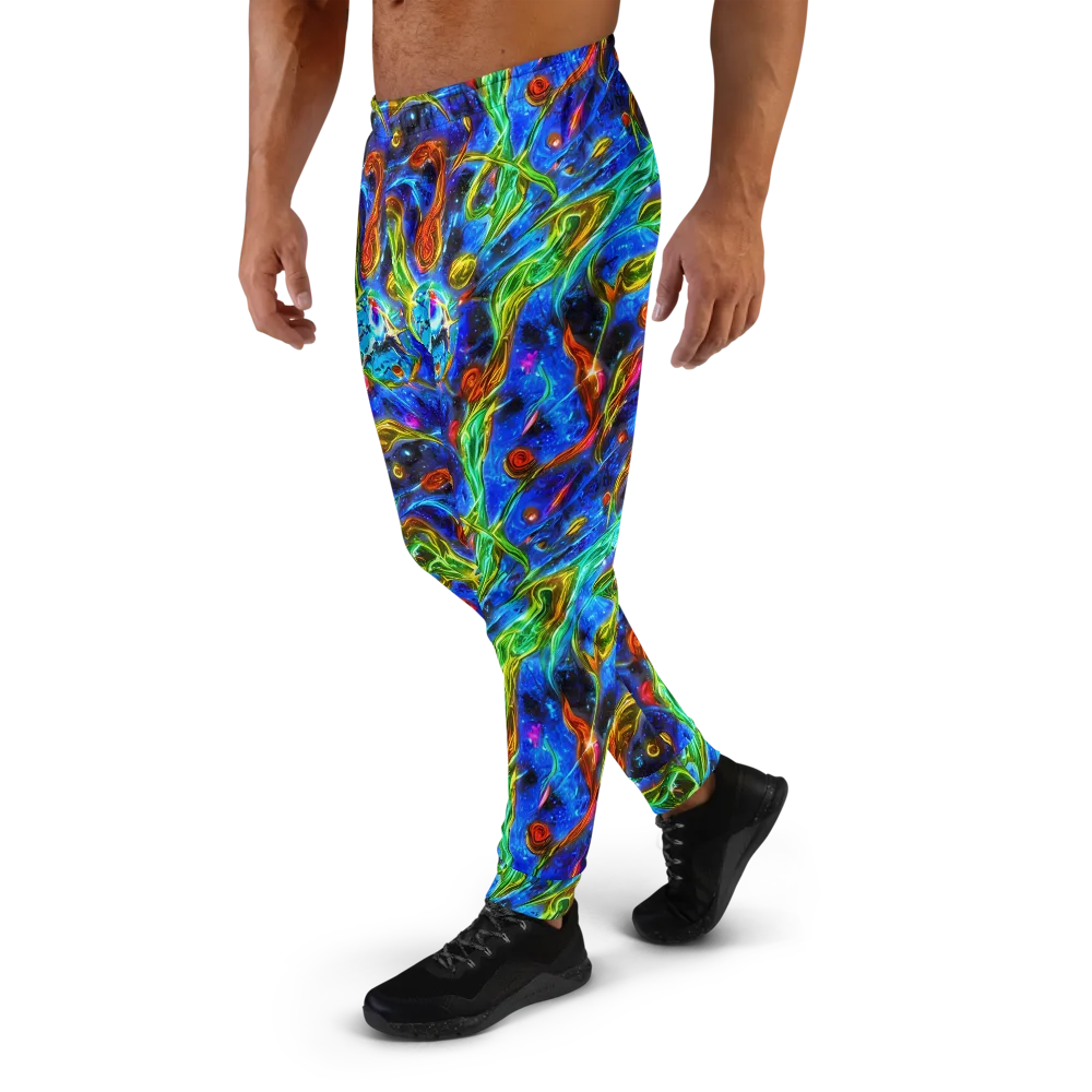 The Cobalt Spiral on Men's Joggers — Left