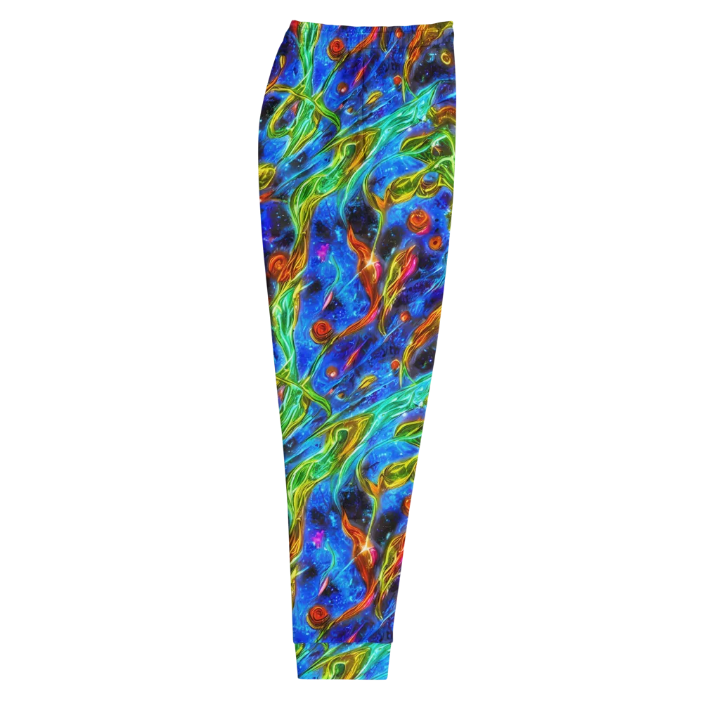 The Cobalt Spiral on Men's Joggers — Right