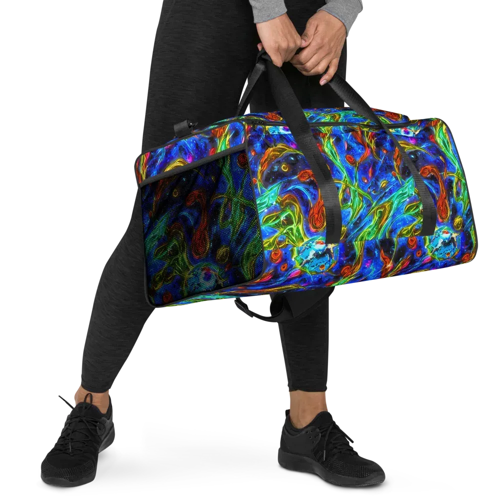The Cobalt Spiral on Duffle Bag — Right Front
