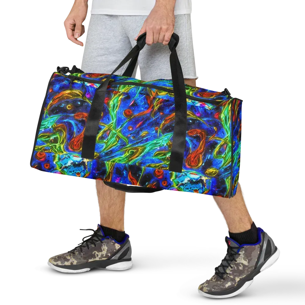 The Cobalt Spiral on Duffle Bag — Front
