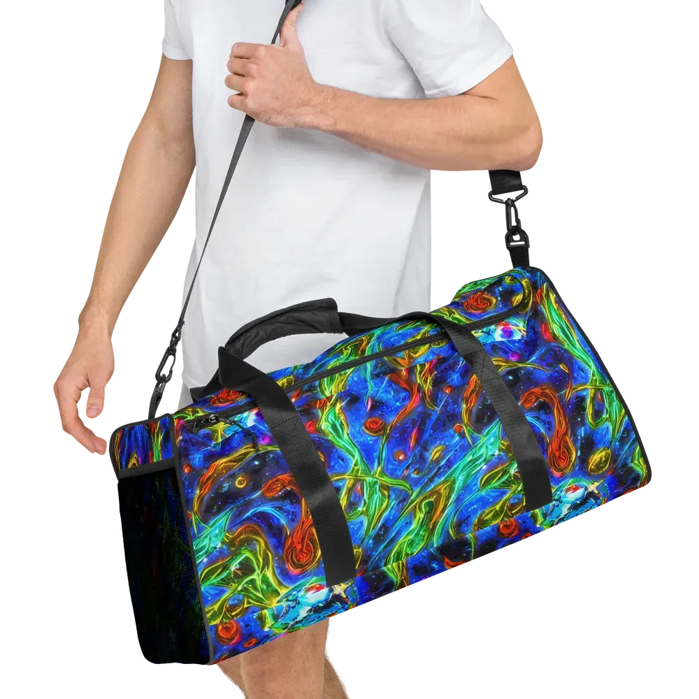 The Cobalt Spiral on Duffle Bag — Right Front