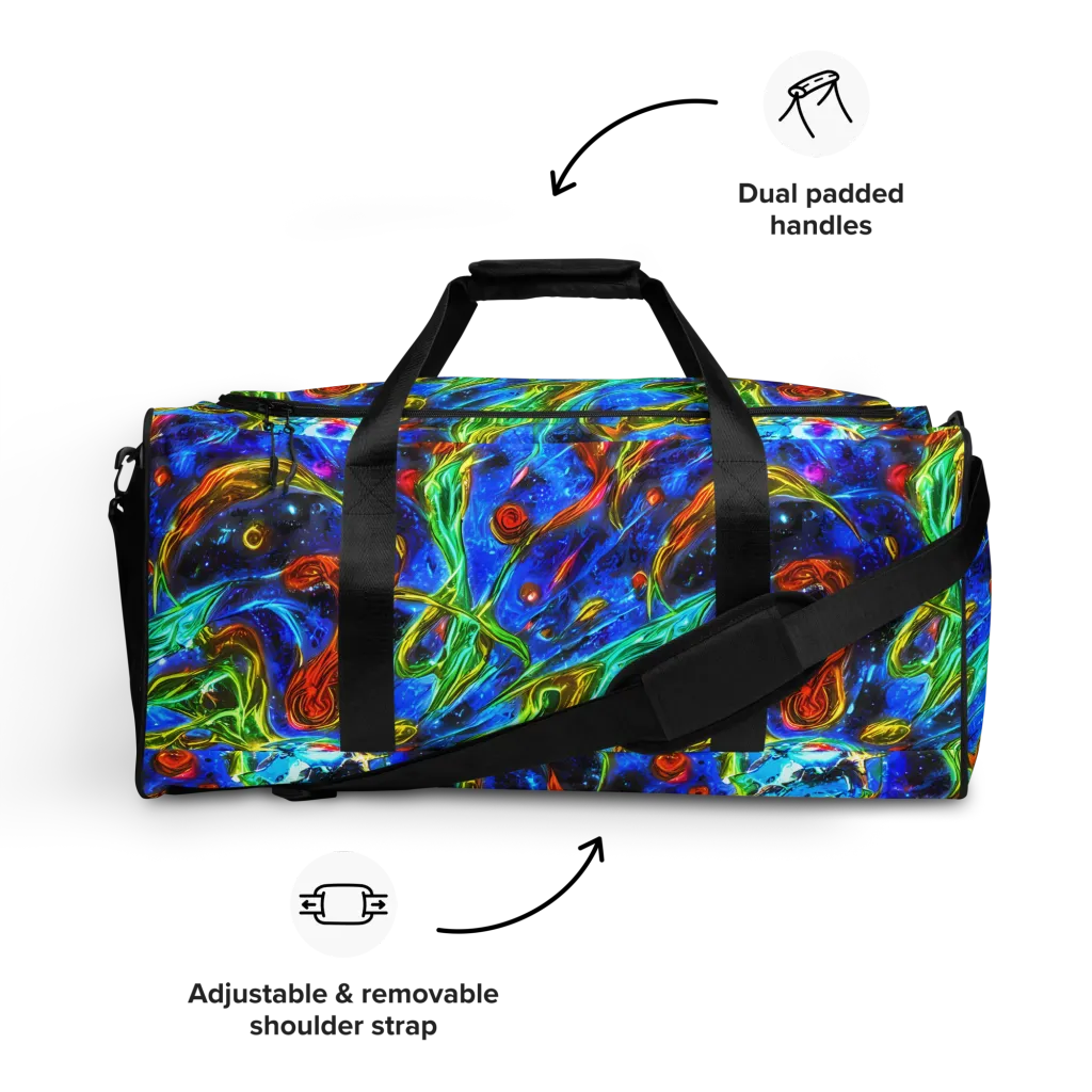 The Cobalt Spiral on Duffle Bag — Front