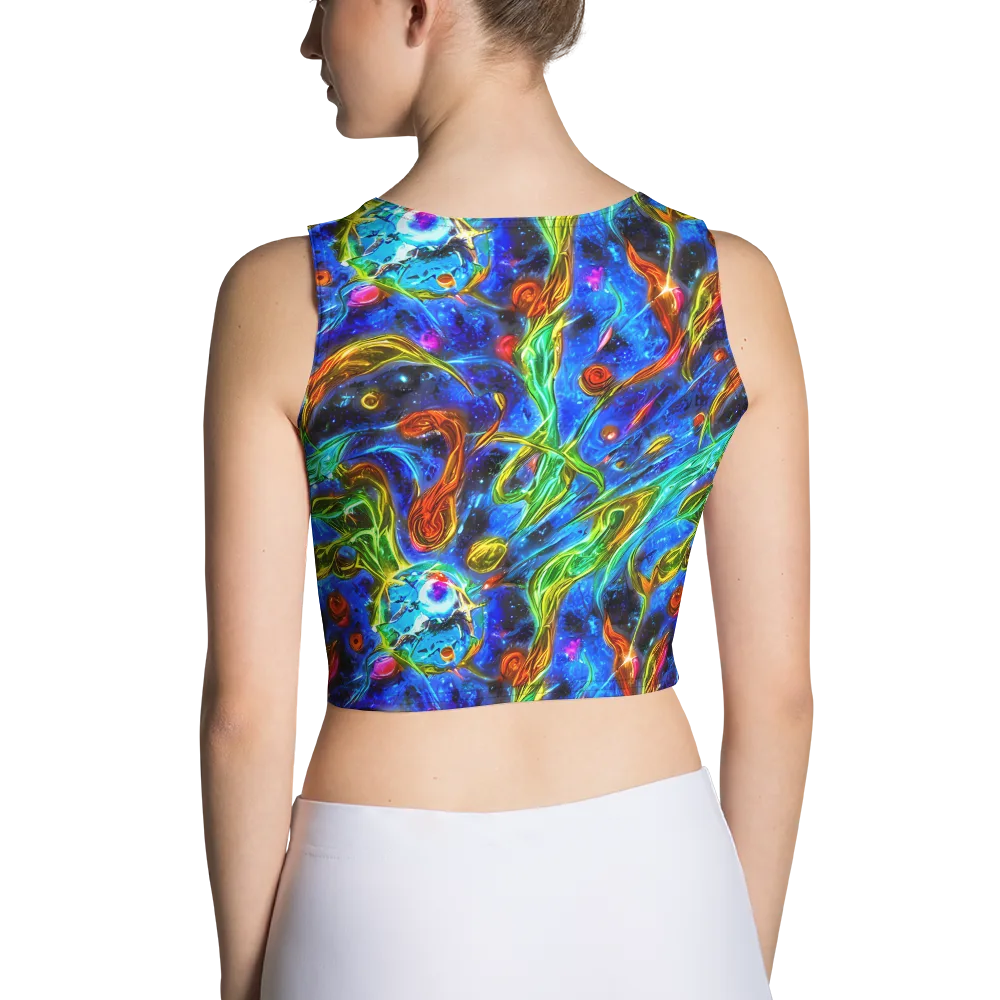 The Cobalt Spiral on Crop Top — Back