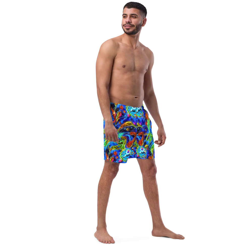The Cobalt Spiral on Swim Trunks — Right Front