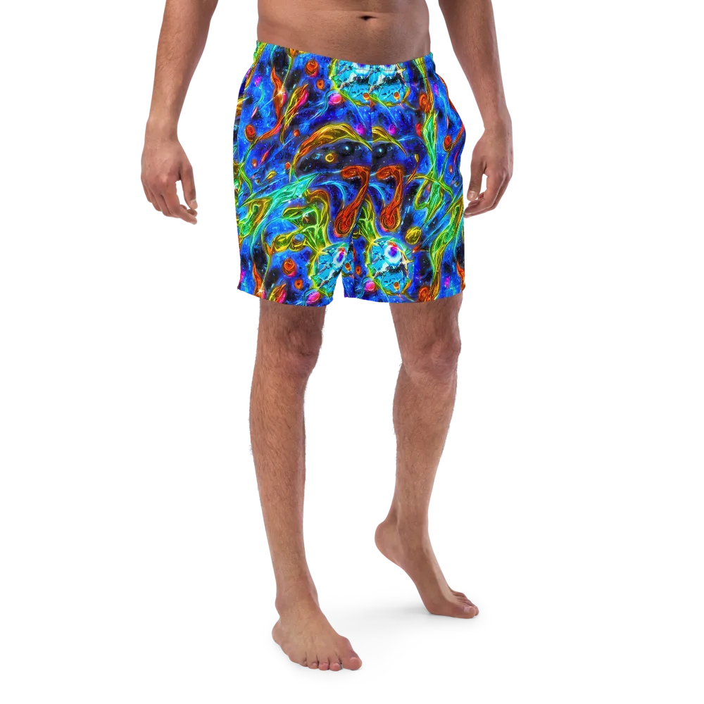 The Cobalt Spiral on Swim Trunks — Front