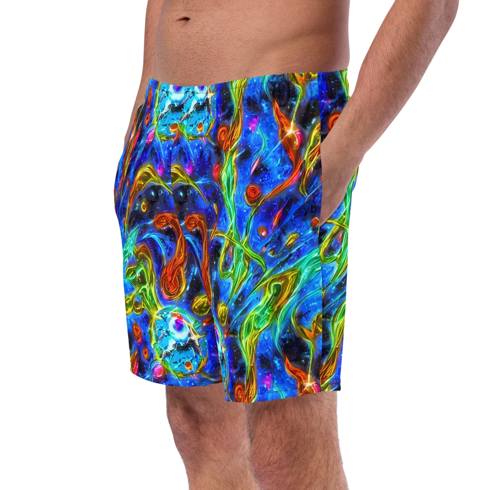The Cobalt Spiral on Swim Trunks — Left Front
